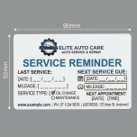 Lube & Service Stickers