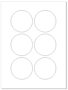 60mm Round Clear Labels on Sheets x 1000