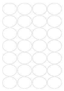 Oval Product Labels 47mm x 38mm